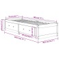 vidaXL Tagesbett ohne Matratze Wachsbraun 75x190 cm Massivholz Kiefer vidaXL Tagesbett ohne Matratze Wachsbraun 75x190 cm Massivholz Kiefer
