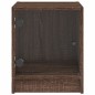 vidaXL Nachttisch mit Glastür Braun Eichen-Optik 35x37x42 cm vidaXL Nachttisch mit Glastür Braun Eichen-Optik 35x37x42 cm