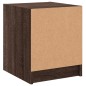 vidaXL Nachttisch mit Glastür Braun Eichen-Optik 35x37x42 cm vidaXL Nachttisch mit Glastür Braun Eichen-Optik 35x37x42 cm