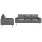 vidaXL 2-tlg. Sofagarnitur Stoff Hellgrau vidaXL 2-tlg. Sofagarnitur Stoff Hellgrau