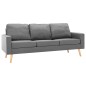 vidaXL 2-tlg. Sofagarnitur Stoff Hellgrau vidaXL 2-tlg. Sofagarnitur Stoff Hellgrau
