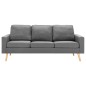 vidaXL 2-tlg. Sofagarnitur Stoff Hellgrau vidaXL 2-tlg. Sofagarnitur Stoff Hellgrau