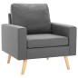 vidaXL 2-tlg. Sofagarnitur Stoff Hellgrau vidaXL 2-tlg. Sofagarnitur Stoff Hellgrau