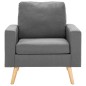 vidaXL 2-tlg. Sofagarnitur Stoff Hellgrau vidaXL 2-tlg. Sofagarnitur Stoff Hellgrau