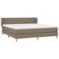vidaXL Boxspringbett mit Matratze Taupe 160x200 cm Stoff vidaXL Boxspringbett mit Matratze Taupe 160x200 cm Stoff