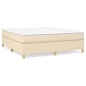 vidaXL Boxspringbett mit Matratze Creme 160x200 cm Stoff vidaXL Boxspringbett mit Matratze Creme 160x200 cm Stoff