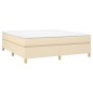 vidaXL Boxspringbett mit Matratze Creme 160x200 cm Stoff vidaXL Boxspringbett mit Matratze Creme 160x200 cm Stoff