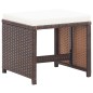 vidaXL Gartenhocker 4 Stk. mit Kissen Braun Poly Rattan vidaXL Gartenhocker 4 Stk. mit Kissen Braun Poly Rattan