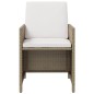 vidaXL Garten-Essstühle mit Kissen 4 Stk. Beige Poly Rattan vidaXL Garten-Essstühle mit Kissen 4 Stk. Beige Poly Rattan
