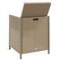 vidaXL Garten-Essstühle mit Kissen 4 Stk. Beige Poly Rattan vidaXL Garten-Essstühle mit Kissen 4 Stk. Beige Poly Rattan