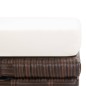 vidaXL Gartenhocker 4 Stk. mit Kissen Braun Poly Rattan vidaXL Gartenhocker 4 Stk. mit Kissen Braun Poly Rattan