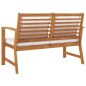 vidaXL Gartenbank 120 cm mit Creme Kissen Massivholz Akazie vidaXL Gartenbank 120 cm mit Creme Kissen Massivholz Akazie
