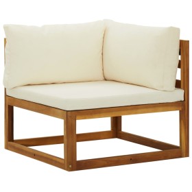 vidaXL Ecksofas 2 Stk. Modular mit Kissen Massivholz Akazie