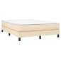 vidaXL Boxspringbett mit Matratze Creme 160x200 cm Stoff vidaXL Boxspringbett mit Matratze Creme 160x200 cm Stoff
