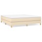 vidaXL Boxspringbett mit Matratze Creme 160x200 cm Stoff vidaXL Boxspringbett mit Matratze Creme 160x200 cm Stoff