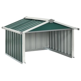 vidaXL Rasenmäher Garage 92x97x63 cm Verzinkter Stahl Grün