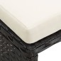 vidaXL Gartenhocker 4 Stk. mit Kissen Schwarz Poly Rattan vidaXL Gartenhocker 4 Stk. mit Kissen Schwarz Poly Rattan