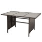vidaXL 4-tlg. Garten-Lounge-Set mit Auflagen Poly Rattan Braun vidaXL 4-tlg. Garten-Lounge-Set mit Auflagen Poly Rattan Braun