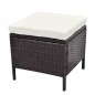 vidaXL 4-tlg. Garten-Lounge-Set mit Auflagen Poly Rattan Braun vidaXL 4-tlg. Garten-Lounge-Set mit Auflagen Poly Rattan Braun