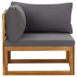 vidaXL Ecksofas 2 Stk. Modular mit Kissen Massivholz Akazie vidaXL Ecksofas 2 Stk. Modular mit Kissen Massivholz Akazie