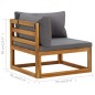 vidaXL Ecksofas 2 Stk. Modular mit Kissen Massivholz Akazie vidaXL Ecksofas 2 Stk. Modular mit Kissen Massivholz Akazie