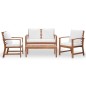 vidaXL 4-tlg. Garten-Lounge-Set mit Kissen Massivholz Akazie vidaXL 4-tlg. Garten-Lounge-Set mit Kissen Massivholz Akazie