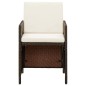 vidaXL Garten-Essstühle mit Kissen 4 Stk. Braun Poly Rattan vidaXL Garten-Essstühle mit Kissen 4 Stk. Braun Poly Rattan