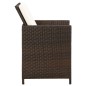 vidaXL Garten-Essstühle mit Kissen 4 Stk. Braun Poly Rattan vidaXL Garten-Essstühle mit Kissen 4 Stk. Braun Poly Rattan
