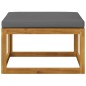 vidaXL Hocker mit Dunkelgrauem Kissen Massivholz Akazie vidaXL Hocker mit Dunkelgrauem Kissen Massivholz Akazie