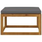 vidaXL Hocker mit Dunkelgrauem Kissen Massivholz Akazie vidaXL Hocker mit Dunkelgrauem Kissen Massivholz Akazie