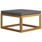 vidaXL Hocker mit Dunkelgrauem Kissen Massivholz Akazie vidaXL Hocker mit Dunkelgrauem Kissen Massivholz Akazie