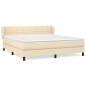 vidaXL Boxspringbett mit Matratze Creme 160x200 cm Stoff vidaXL Boxspringbett mit Matratze Creme 160x200 cm Stoff
