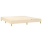 vidaXL Boxspringbett mit Matratze Creme 160x200 cm Stoff vidaXL Boxspringbett mit Matratze Creme 160x200 cm Stoff