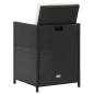 vidaXL Garten-Essstühle mit Kissen 4 Stk. Schwarz Poly Rattan vidaXL Garten-Essstühle mit Kissen 4 Stk. Schwarz Poly Rattan