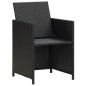 vidaXL Garten-Essstühle mit Kissen 4 Stk. Schwarz Poly Rattan vidaXL Garten-Essstühle mit Kissen 4 Stk. Schwarz Poly Rattan