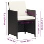 vidaXL Garten-Essstühle mit Kissen 4 Stk. Schwarz Poly Rattan vidaXL Garten-Essstühle mit Kissen 4 Stk. Schwarz Poly Rattan