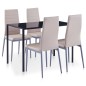 vidaXL 5-tlg. Essgruppe Cappuccino-Braun vidaXL 5-tlg. Essgruppe Cappuccino-Braun