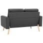 vidaXL 2-tlg. Sofagarnitur Stoff Dunkelgrau vidaXL 2-tlg. Sofagarnitur Stoff Dunkelgrau