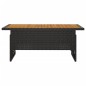 vidaXL Gartentisch Schwarz 100x50x43/63 cm Akazienholz & Poly Rattan vidaXL Gartentisch Schwarz 100x50x43/63 cm Akazienholz & Poly Rattan