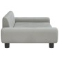 vidaXL Kindersofa Hellgrau 100x54x33 cm Samt vidaXL Kindersofa Hellgrau 100x54x33 cm Samt