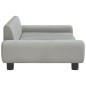 vidaXL Hundebett Hellgrau 100x54x33 cm Samt vidaXL Hundebett Hellgrau 100x54x33 cm Samt