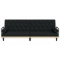 vidaXL Schlafsofa mit Armlehnen Schwarz Stoff vidaXL Schlafsofa mit Armlehnen Schwarz Stoff