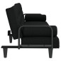 vidaXL Schlafsofa mit Armlehnen Schwarz Stoff vidaXL Schlafsofa mit Armlehnen Schwarz Stoff