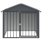 vidaXL Hundehütte mit Dach Schwarz 117x103x102 cm Verzinkter Stahl vidaXL Hundehütte mit Dach Schwarz 117x103x102 cm Verzinkter Stahl