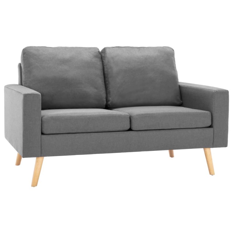 vidaXL 2-Sitzer-Sofa Hellgrau Stoff vidaXL 2-Sitzer-Sofa Hellgrau Stoff