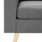 vidaXL 2-Sitzer-Sofa Hellgrau Stoff vidaXL 2-Sitzer-Sofa Hellgrau Stoff