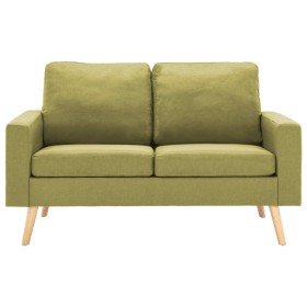 vidaXL 2-Sitzer-Sofa Grün Stoff