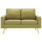 vidaXL 2-Sitzer-Sofa Grün Stoff vidaXL 2-Sitzer-Sofa Grün Stoff