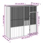 vidaXL Voliere Anthrazit 215x78x200 cm Verzinkter Stahl vidaXL Voliere Anthrazit 215x78x200 cm Verzinkter Stahl