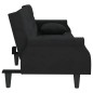 vidaXL Schlafsofa mit Armlehnen Schwarz Samt vidaXL Schlafsofa mit Armlehnen Schwarz Samt